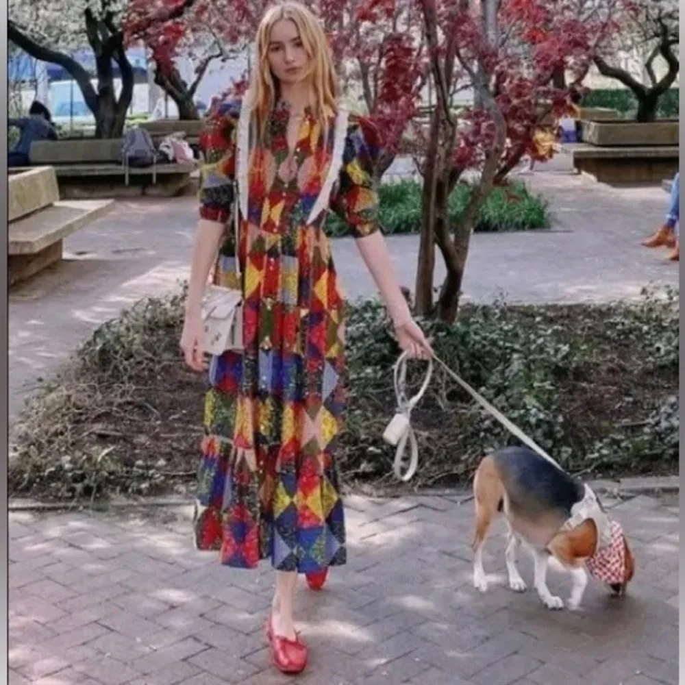 NWT :: Doen Nicolette Dress in Countryside Patchwork - Picture 2 of 10